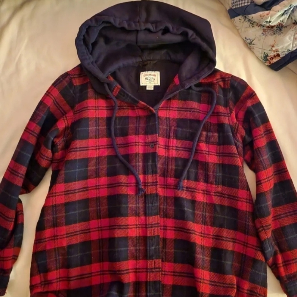 Ae Hooded Flannel - image 1